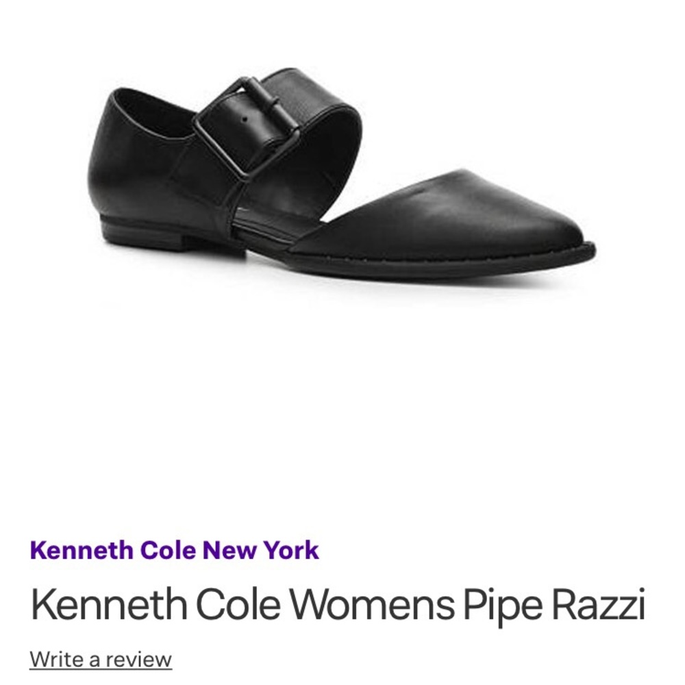 Kenneth Cole Reaction Black pointed toe flat